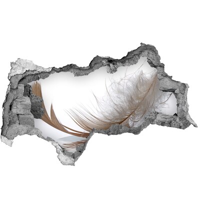 Sticker effetto rottura muro Piume delicate nell'acqua