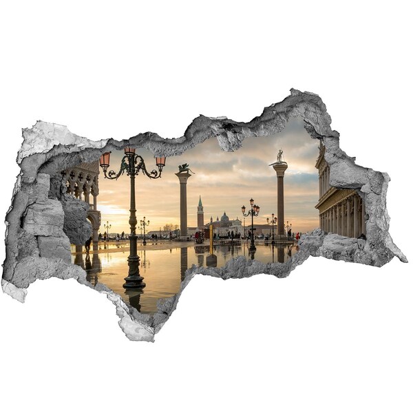 Decorazione da parete buco nel muro Venezia all'alba