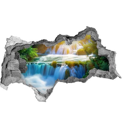 Sticker effetto rottura muro Cascate sotto il sole