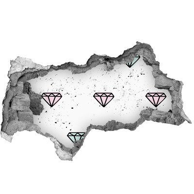 Sticker effetto rottura muro Muro di diamanti