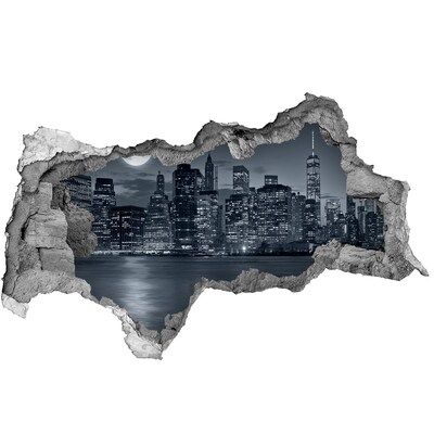 Decorazione da parete buco nel muro Veduta di New York
