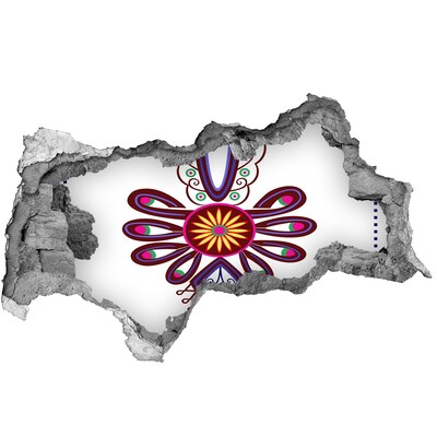 Sticker effetto rottura muro Fantasia etnica colorata