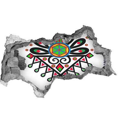 Adesivo con vista dietro il muro Motivo popolare colorato