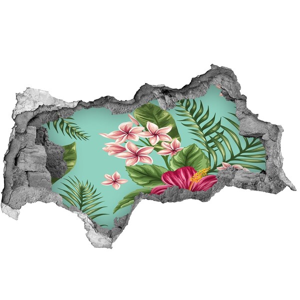 Decorazione da parete buco nel muro Paradiso tropicale con fiori