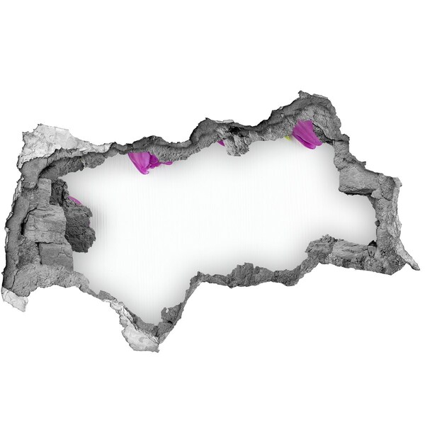 Sticker effetto rottura muro La bottiglia perde attraverso il muro