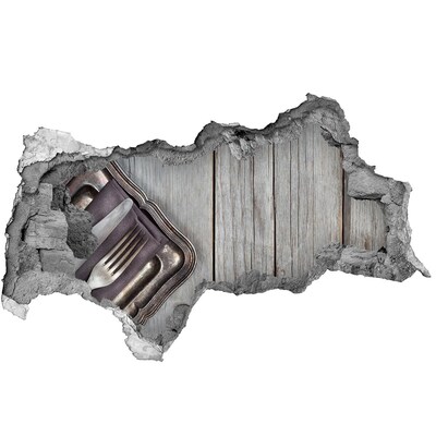 Adesivo con vista dietro il muro Un'incantevole sala da pranzo in stile rustico.