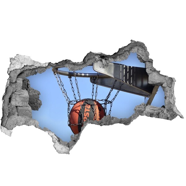 Decorazione da parete buco nel muro Tiro di pallacanestro in azione