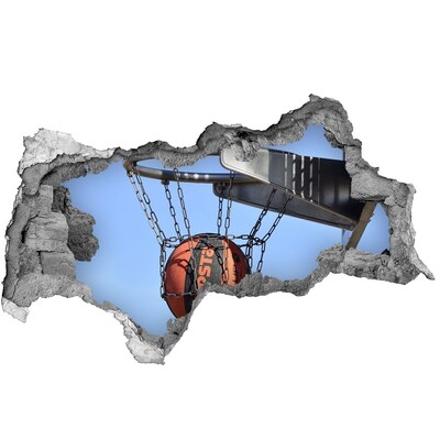 Decorazione da parete buco nel muro Tiro di pallacanestro in azione