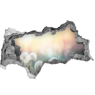 Decorazione da parete buco nel muro Il mondo floreale dietro la buca