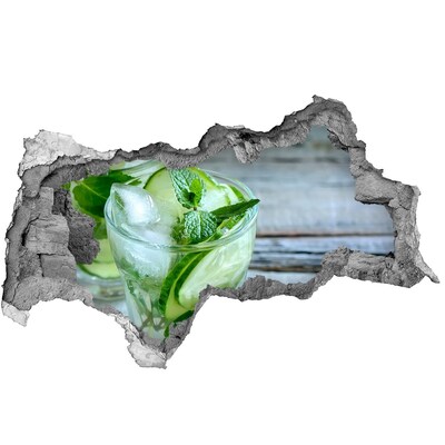 Sticker effetto rottura muro Un cocktail rinfrescante alla menta