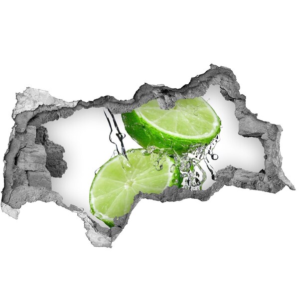 Sticker effetto rottura muro Lime rinfrescante in acqua