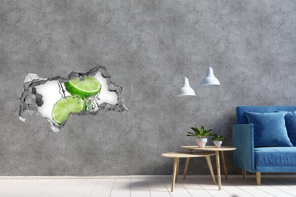 Sticker effetto rottura muro Lime rinfrescante in acqua