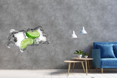 Sticker effetto rottura muro Lime rinfrescante in acqua