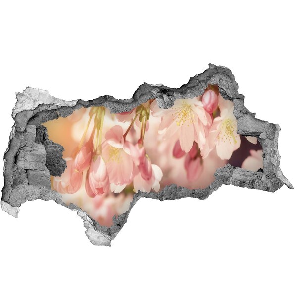 Sticker effetto rottura muro Un sogno floreale in cemento