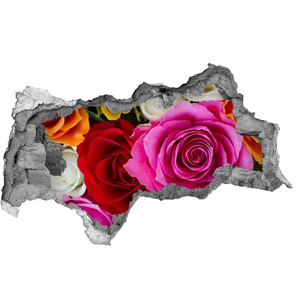 Decorazione da parete buco nel muro Un'esplosione floreale di colore