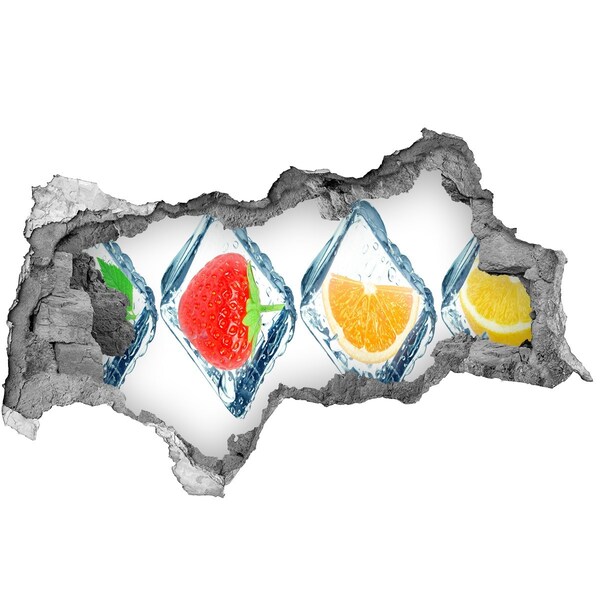 Adesivo con vista dietro il muro Duo fruttato sul ghiaccio
