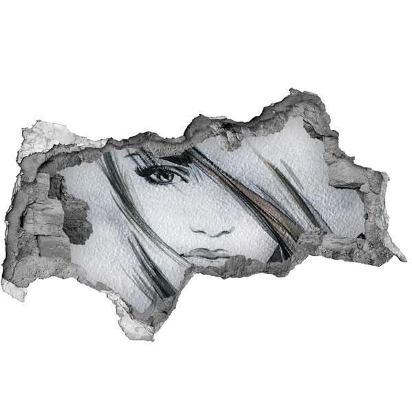 Decorazione da parete buco nel muro Ritratto in un muro in rovina