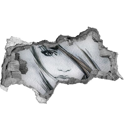 Decorazione da parete buco nel muro Ritratto in un muro in rovina