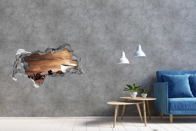 Decorazione da parete buco nel muro Angolo caffè con cioccolata