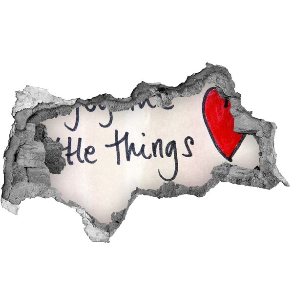 Decorazione da parete buco nel muro Un muro danneggiato con un'iscrizione