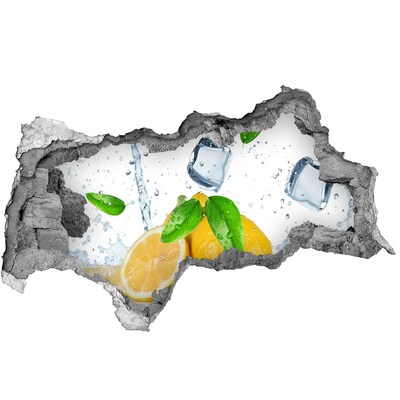 Adesivo con vista dietro il muro Rinfrescante al limone