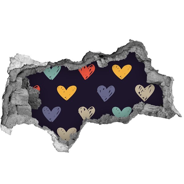 Sticker effetto rottura muro Cuore sul muro