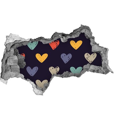Sticker effetto rottura muro Cuore sul muro