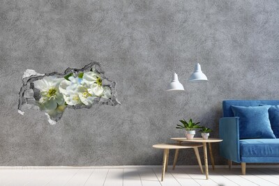 Decorazione da parete buco nel muro Un paradiso di fiori dietro il muro