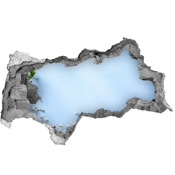 Decorazione da parete buco nel muro Cielo azzurro dietro il muro in rovina