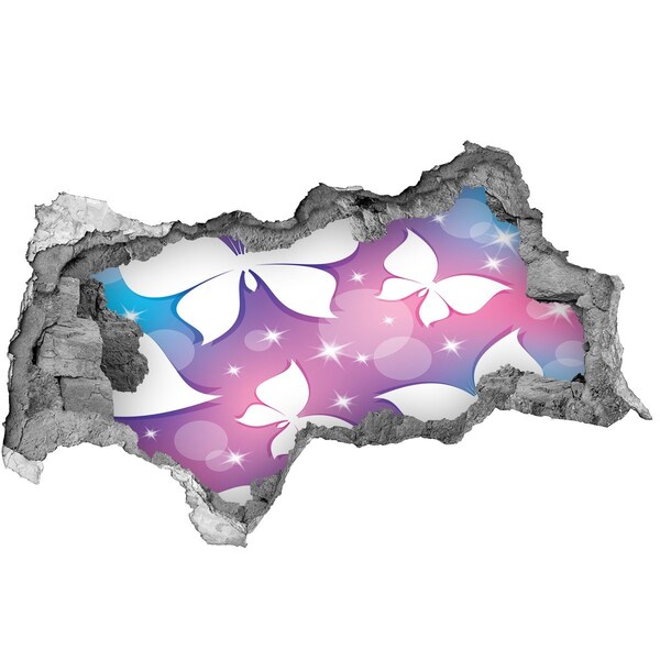 Adesivo con vista dietro il muro Un sogno floreale nei toni del rosa