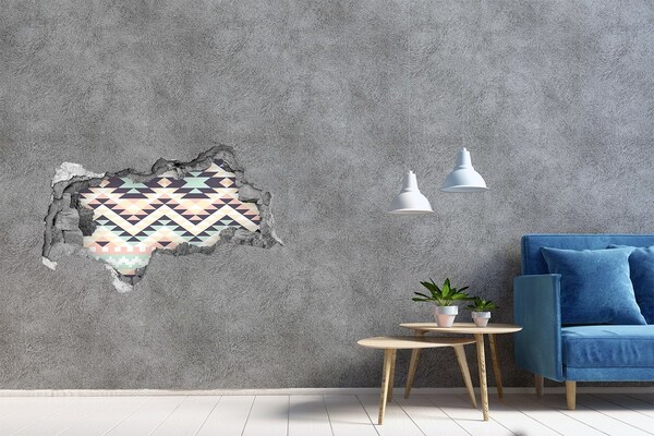 Sticker effetto rottura muro Geometria nel buco
