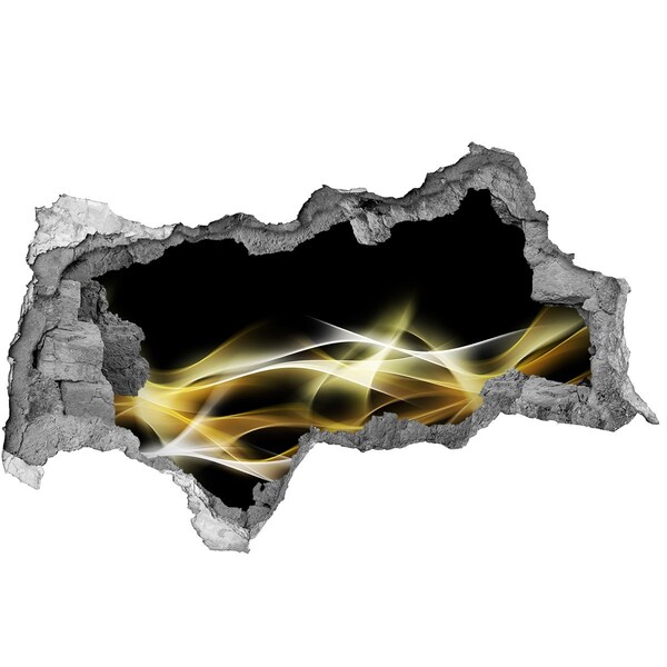 Sticker effetto rottura muro La crepa dorata nel muro