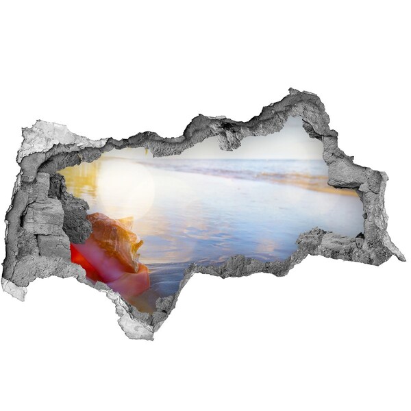 Decorazione da parete buco nel muro Spiaggia tropicale con conchiglie