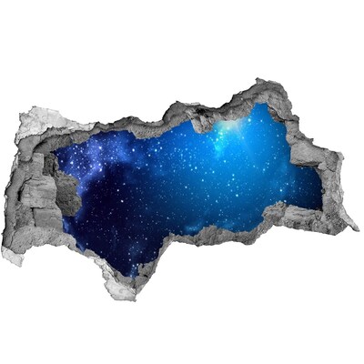 Sticker effetto rottura muro Spazio cosmico