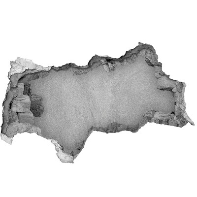 Adesivo con vista dietro il muro Muro crepato con vista sul cemento