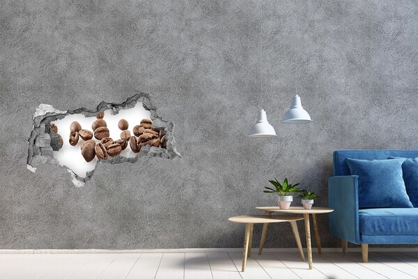 Adesivo con vista dietro il muro Caffè nel cuore del muro