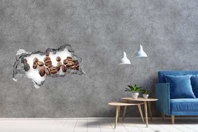 Adesivo con vista dietro il muro Caffè nel cuore del muro