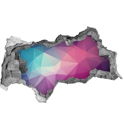 Adesivo con vista dietro il muro Geometria nel buco