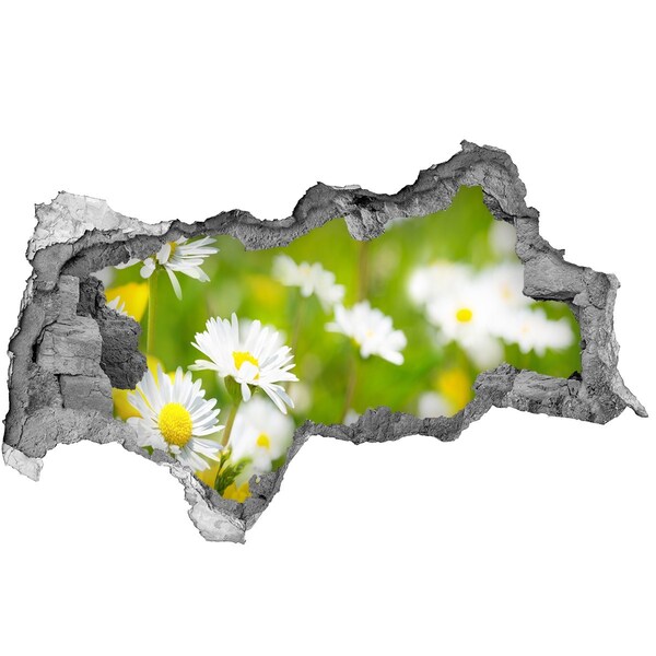 Sticker effetto rottura muro Un paradiso floreale dietro le mura