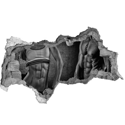 Sticker effetto rottura muro Forza e determinazione