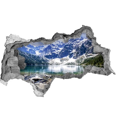 Decorazione da parete buco nel muro Paesaggio montano con lago