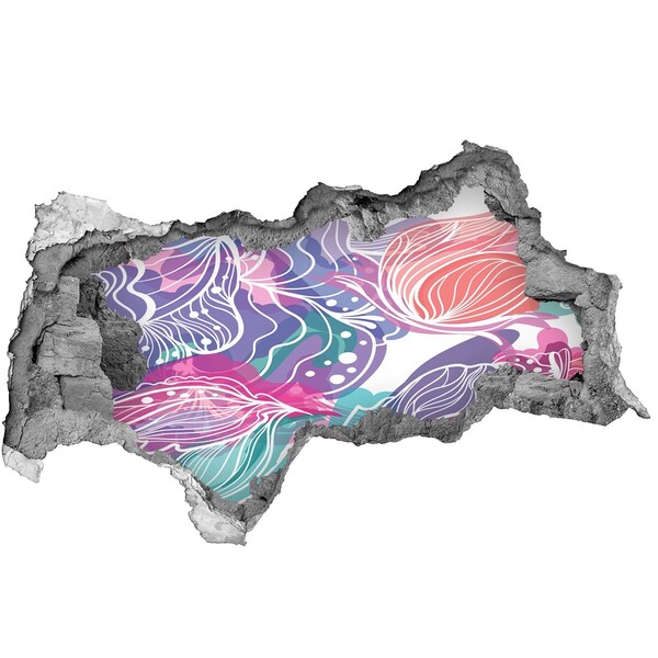 Decorazione da parete buco nel muro Motivi floreali nel buco nel muro