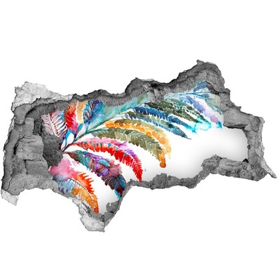 Adesivo con vista dietro il muro Un'oasi tropicale in cemento