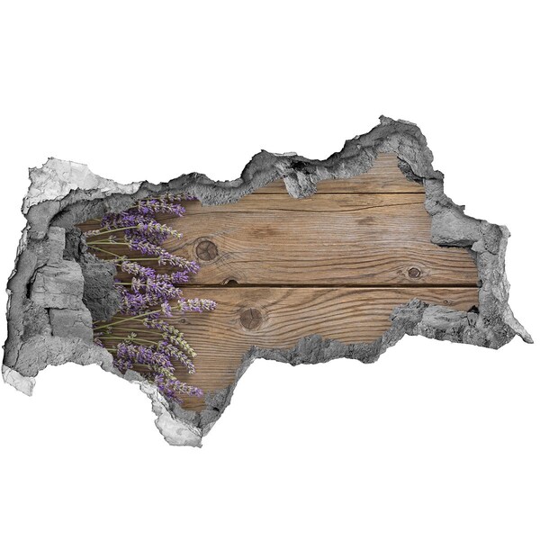 Decorazione da parete buco nel muro Fiori di lavanda in una scatola di legno