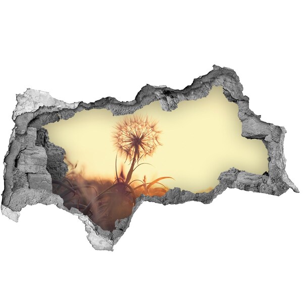 Adesivo con vista dietro il muro Un fiore ai raggi del sole