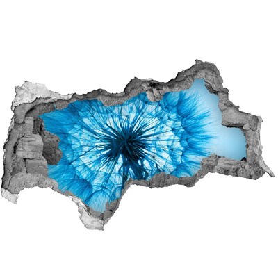 Adesivo con vista dietro il muro Il mondo sottomarino nei toni del blu