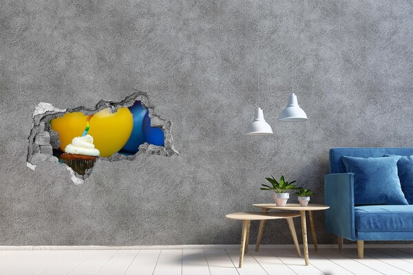 Sticker effetto rottura muro Sorpresa di compleanno