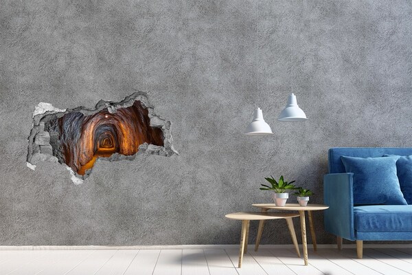 Sticker effetto rottura muro Galleria tra le montagne