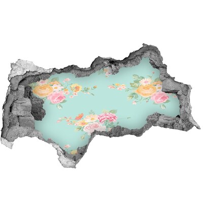 Decorazione da parete buco nel muro Un paradiso di fiori dietro il muro