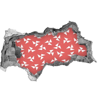 Sticker effetto rottura muro Fantasia in una tonalità di rosso